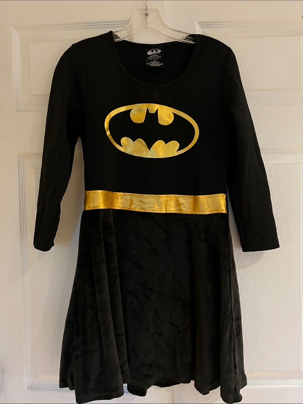 DC Comics Batman Halloween Costume Mini Dress Black & Gold Size Large